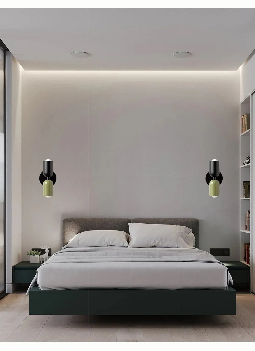Nordic LED Wall Lamps Modern Minimalist Cream Double Head Lights Home decor
